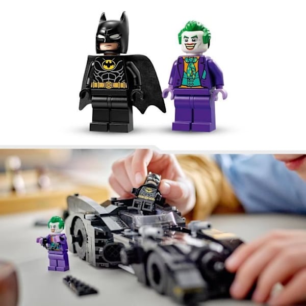 LEGO® DC 76224 Batmobile: Batman and The Joker Chase, Batmobile autolelu, minihahmoilla Svart