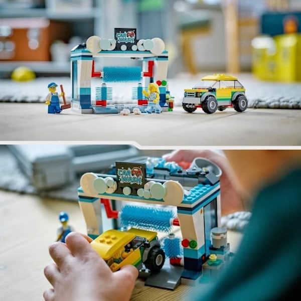 LEGO® City 60362 biltvätt, leksak för barn från 6 år och uppåt, med bil och minifigurer Flerfärgad