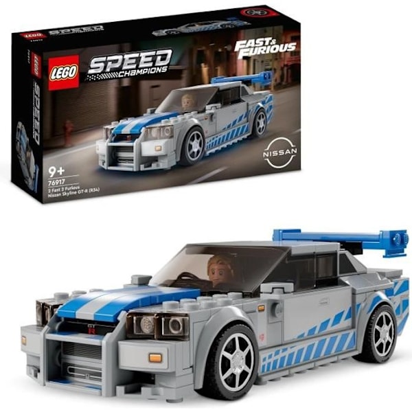 LEGO Speed Champions 76917 Nissan Skyline GT-R (R34) 2 Fast 2 Furious, modelbil Vit