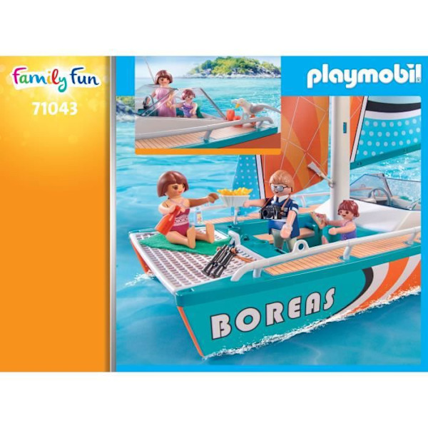 PLAYMOBIL - 71043 - Familjekul - Kampanjpaket Katamaran - 53 delar - Flerfärgad Flerfärgad