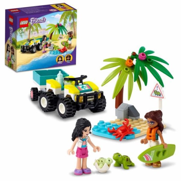 LEGO® 41697 Friends Turtle Protection Vehicle, Kreativ leksak för barn från 6 år och uppåt, marina djurfigurer