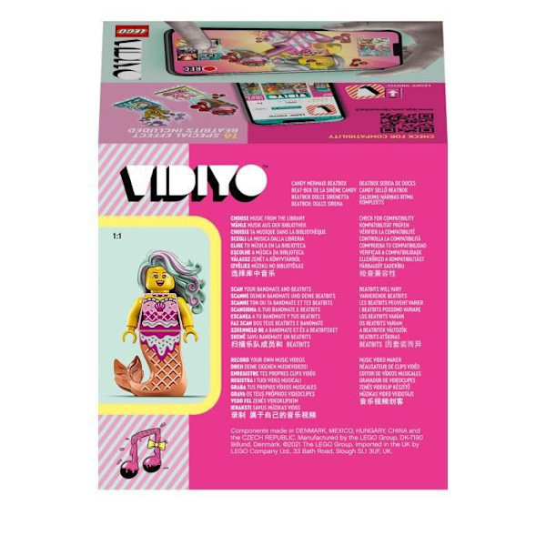 LEGO® 43102 VIDIYO™ Candy Mermaid BeatBox Music Video Maker, musiklegetøj med havfrue, Augmented Reality Set-app Aqua