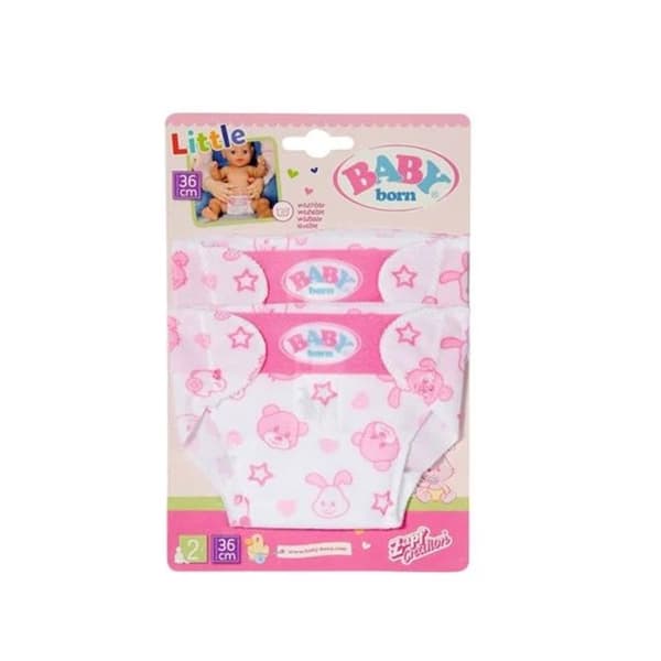Baby Born Litte 2 Blöjor 36 cm Vit, Rosa