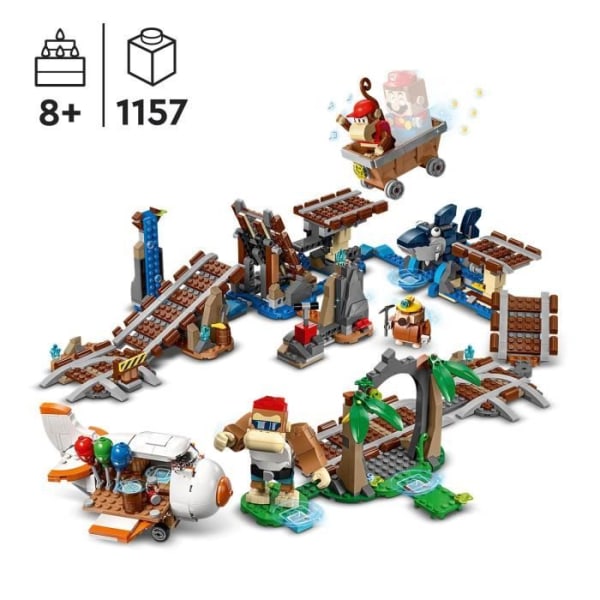 LEGO® Super Mario 71425 Diddy Kong Mine Cart Race Expansion Set, kombinera med startpaket