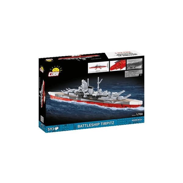 COBI 4853 - TAISTELULAIVA TIRPITZ - RAKENNUSPELI - PUNAINEN JA HARMAA