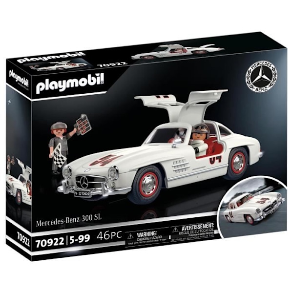 PLAYMOBIL samlerbil - Mercedes-Benz 300 SL - Gullwing døre - Hvid - Klassiske biler Flerfärgad