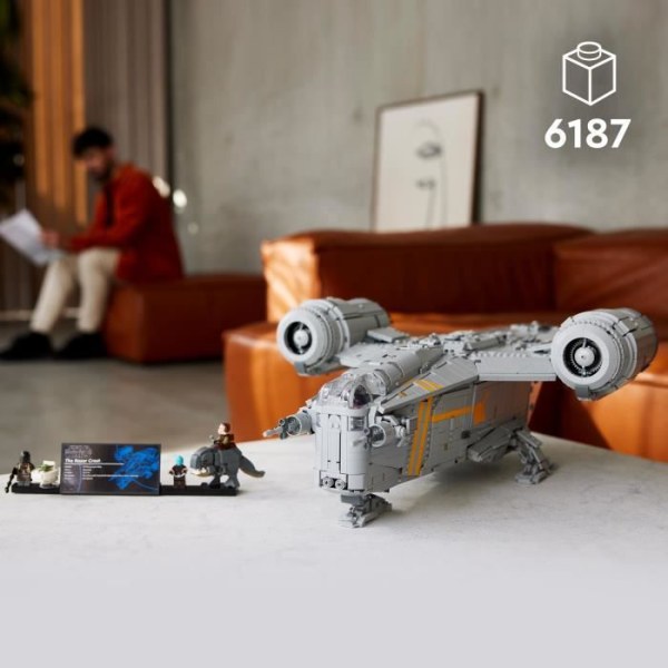 LEGO Star Wars 75331 Razor Crest, Spaceship Model Kit, The Mandalorian, UCS Collection Grå
