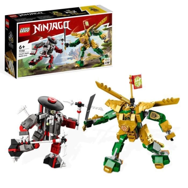 LEGO® NINJAGO 71781 Lloyd's Bot Battle – Evolutionsleksak med 2 minifigurer