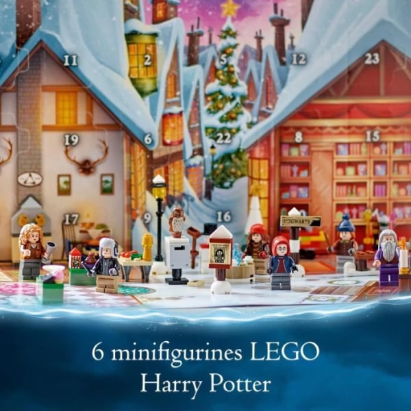 LEGO® Harry Potter 76418 Adventskalenderen 2023 med 24 gaver inklusive 6 Hogsmeade Village-minifigurer, julegave Flerfärgad