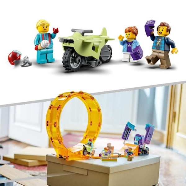 LEGO 60338 City Stuntz Silmukkakuvioituva simpanssi, Stuntz Stuntfiguurit, Stunt-moottoripyörälelu, 7-vuotiaat ja sitä vanhemmat lapset Flerfärgad