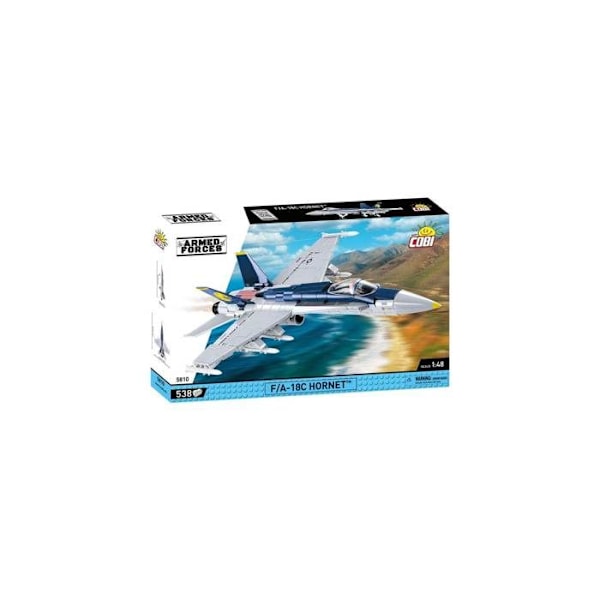 COBI 5810 - F/A-18C HORNET - Byggsats med 538 delar vitt och blått