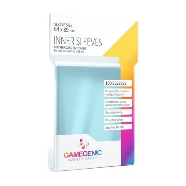 Protèges-Cartes Gamegenic - Indersleeves - Klar (100 Sleeves) Transparent