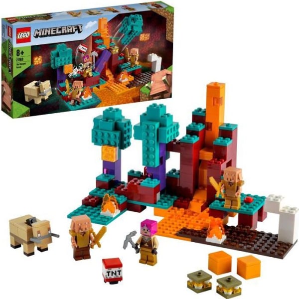 LEGO® Minecraft 21168 Den krokiga skogen, Toy on the Nether, med TNT och Piglin minifigurer