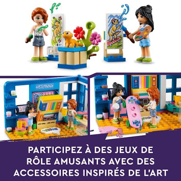 LEGO® Friends 41739 Lianns soveværelse, Mini-Dukkehuslegetøj, til børn i alderen 6 Blå