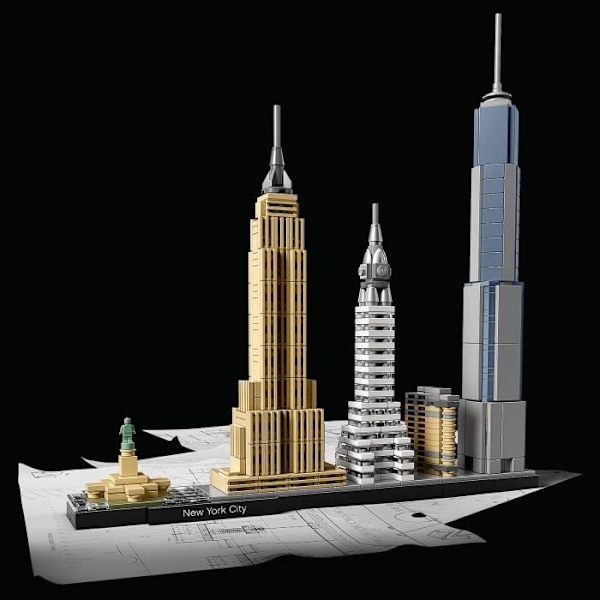 LEGO® Architecture - New York - Frihedsgudinden - Miniature modelsæt - 598 dele Beige