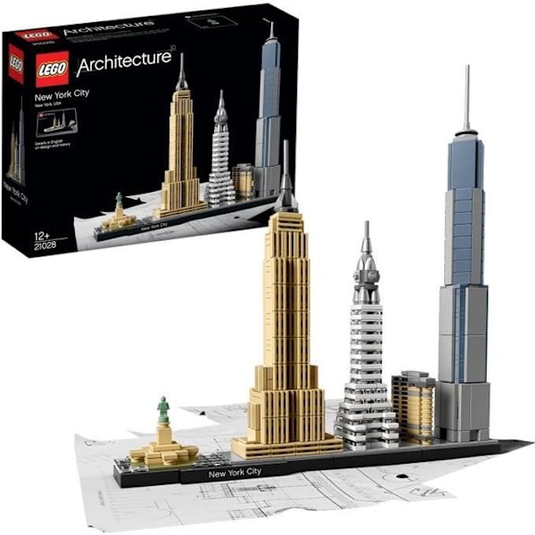 LEGO® Architecture - New York - Frihedsgudinden - Miniature modelsæt - 598 dele Beige