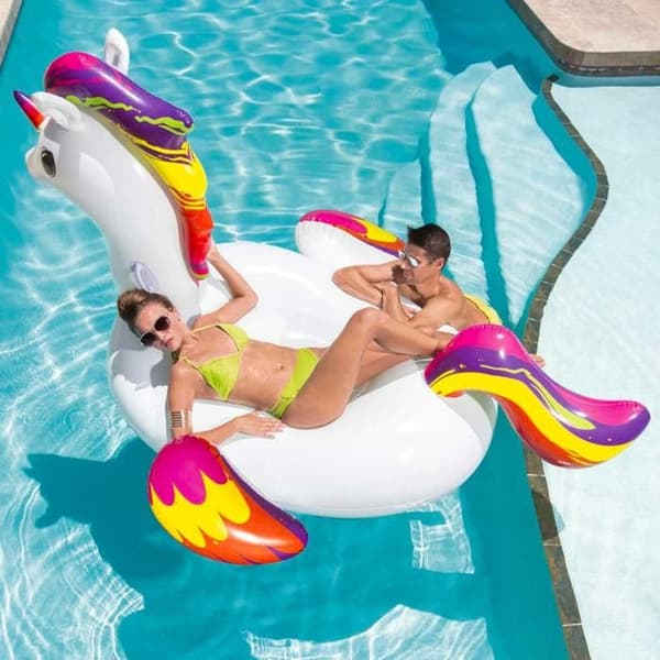 BESTWAY XXL ridande unicorns float 224 x 164 cm Flerfärgad