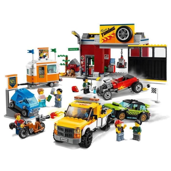 LEGO® City 60258 trimbutik, leksaksbilsgarage, presentidé och lastbilsleksak för barn från 6 år