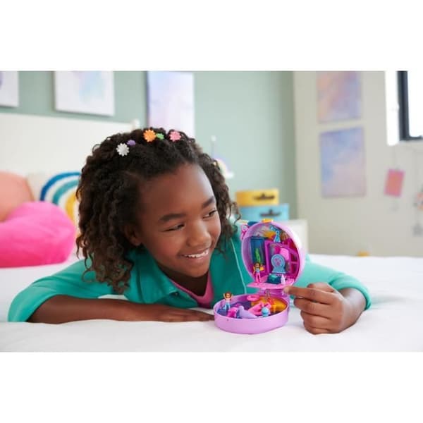Polly Pocket-Dolphins Redning-Sæt med 2 mini-figurer og dyr HWN96
