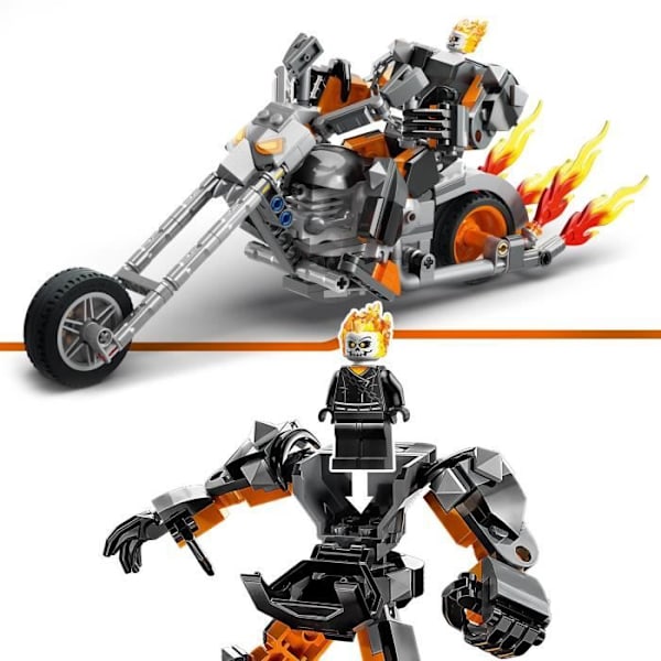 LEGO® Marvel 76245 Ghost Riders robot och motorcykel, leksak med superhjältefigur Vit