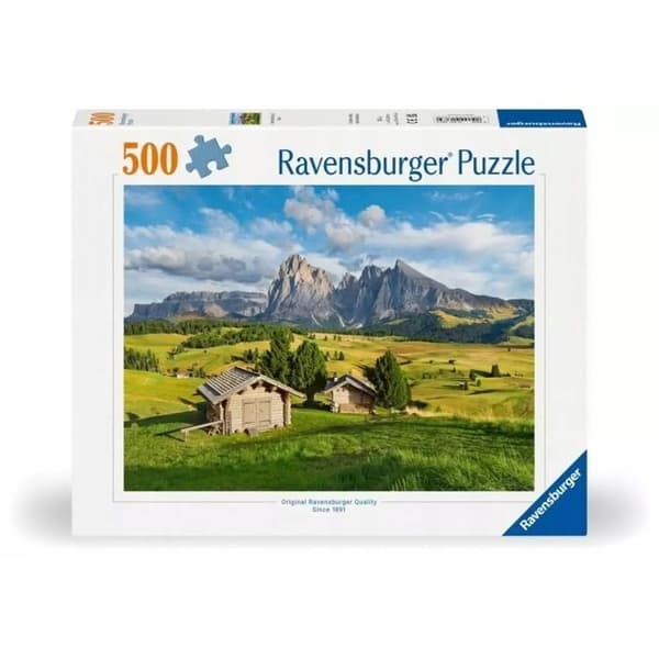 Puzzle 2D - RAVENSBURGER - Dolomitterne - 500 brikker - Bjerglandskab - SoftClick samling Flerfärgad
