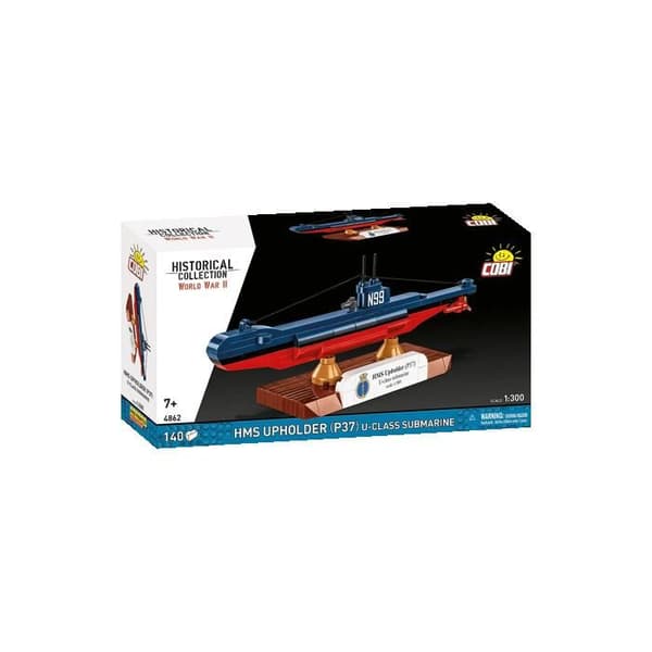 COBI 4862 - HMS UPHOLDER (P37) U-LUOKAN SUKELLUSVENHE - RAKENNUSLEIKKI - SININEN JA PUNAINEN
