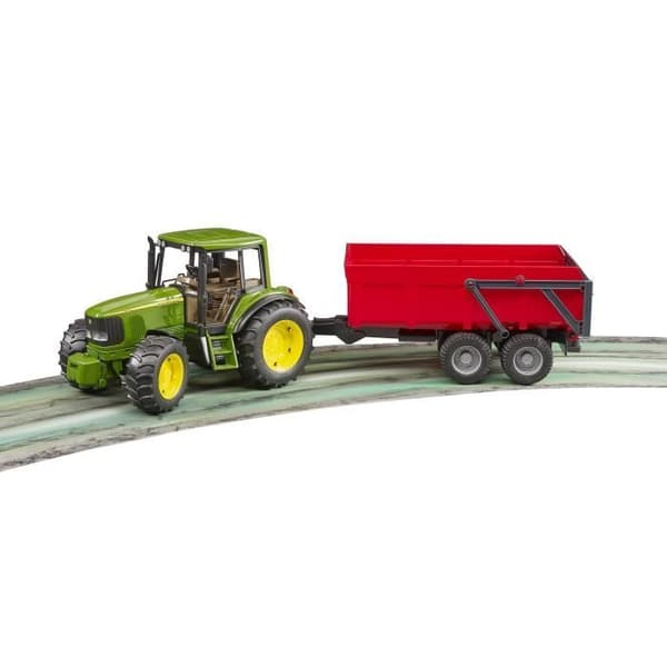 Traktor med tippvagn - BRUDER - JOHN DEERE 6920 - All terräng - Barnleksak Röd