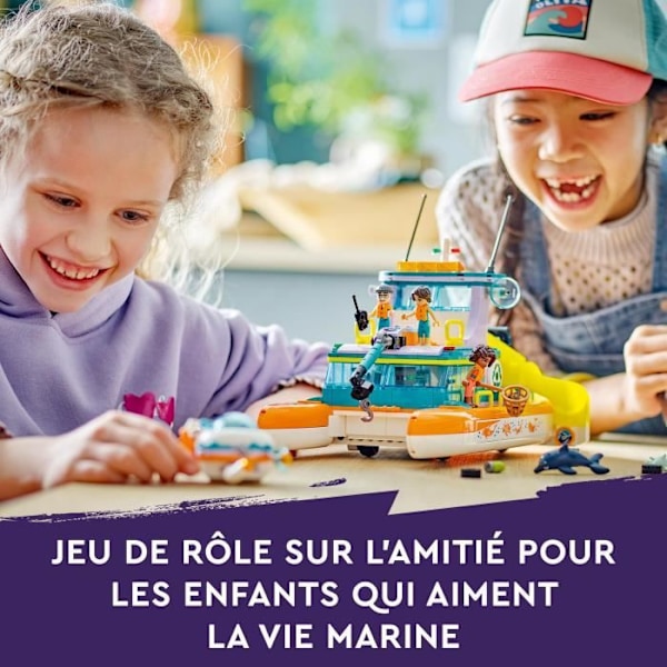 LEGO® Friends 41734 meripelastusvene, lelu delfiinien ja sukellusveneen minihahmoilla Flerfärgad