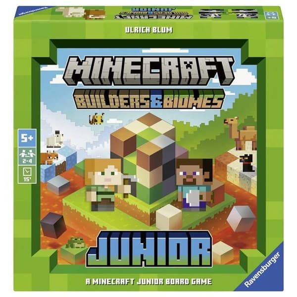Ravensburger - Minecraft - Rakentajat ja Biomit juniori lautapeli