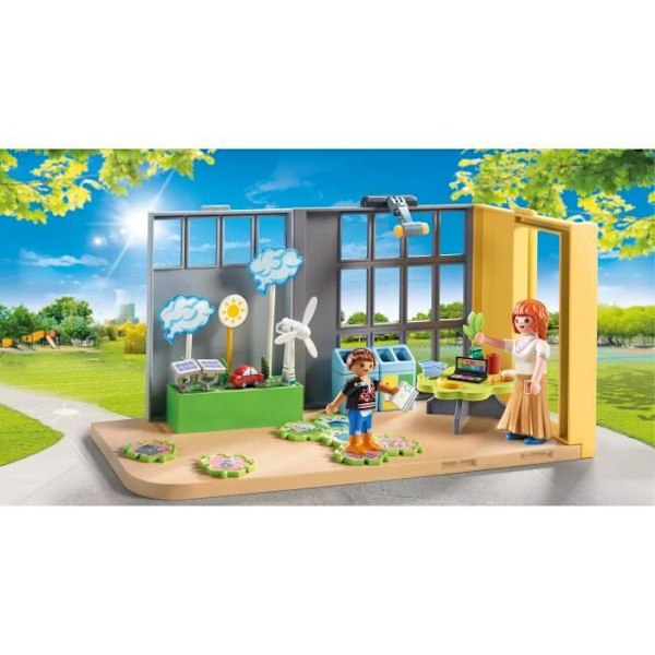 PLAYMOBIL 71331 Pædagogisk klasse om økologi, Byliv, Skole, 52 stk., Fra 4 år Flerfärgad