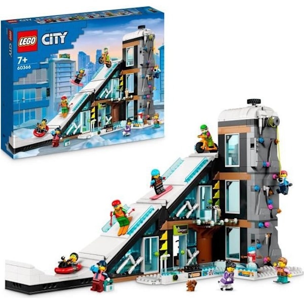 LEGO® City 60366 hiihto- ja kiipeilykompleksi, modulaarinen rakennuslelu 7-vuotiaille ja sitä vanhemmille lapsille Flerfärgad