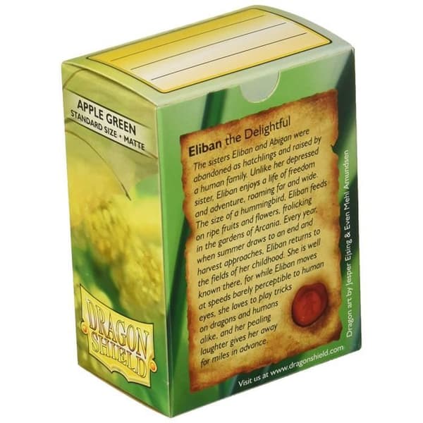 Æblegrønne kortbeskyttere - DRAGON SHIELD - 100 sleeves - Polypropylen - Mat finish - Æblegrøn Grøn Æble