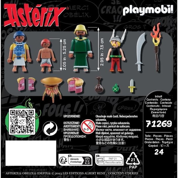 PLAYMOBIL 71269 Asterix, Amonbofis ja myrkytetty kakku, 24 kpl, Alkaen 5 vuotta Flerfärgad