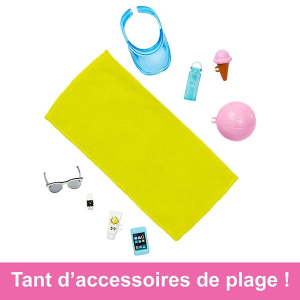 Barbie®-Ken® Beach-Blonde Doll uimashortsit ja rantatarvikkeet HPL74
