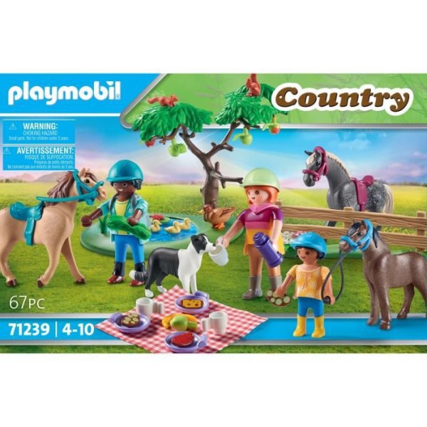 PLAYMOBIL - 71239 - Country - Ryttare, hästar och picknick - Blandat - 5 år - Tyskland Flerfärgad