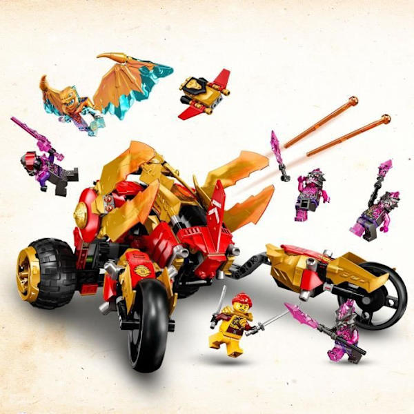 LEGO NINJAGO 71773 Kai's Golden Dragon Off-Roader leksaksbil för barn Guld