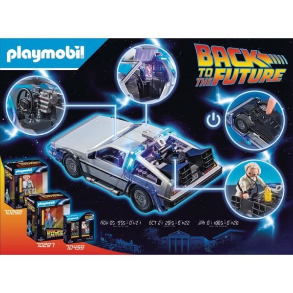 PLAYMOBIL - Tillbaka till framtiden - DeLorean - Klassiska bilar Grå