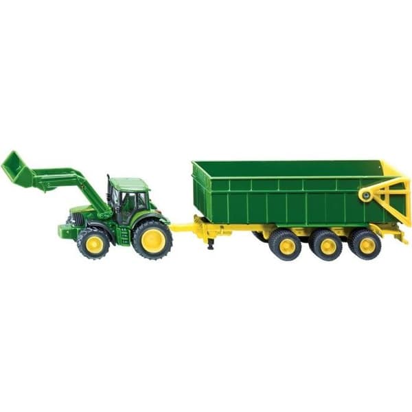 JOHN DEERE med læsser og 3-akslet trailer Hvis...