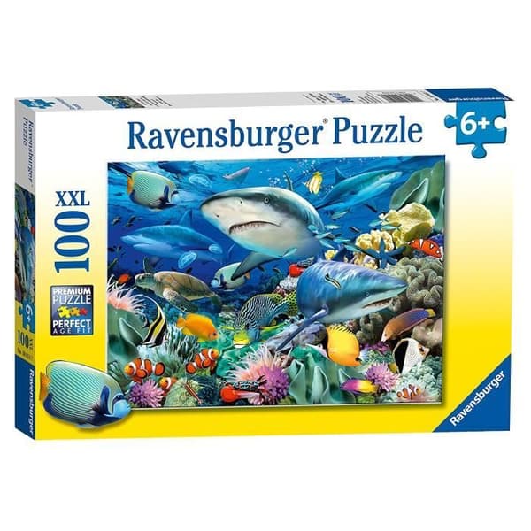 Palapeli - RAVENSBURGER - Hai - 100 kappaletta - XXL-kappaleet - 49x36 cm