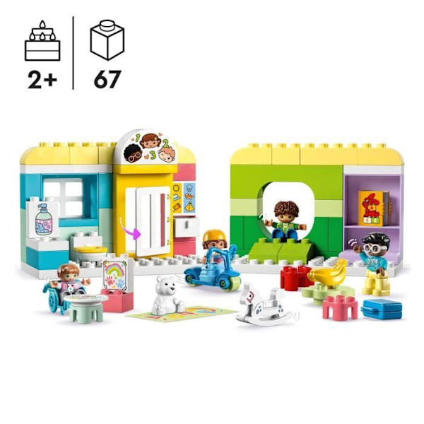 LEGO® DUPLO My Town 10992 Dagplejeliv, pædagogisk legetøj med 4 minifigurer Flerfärgad