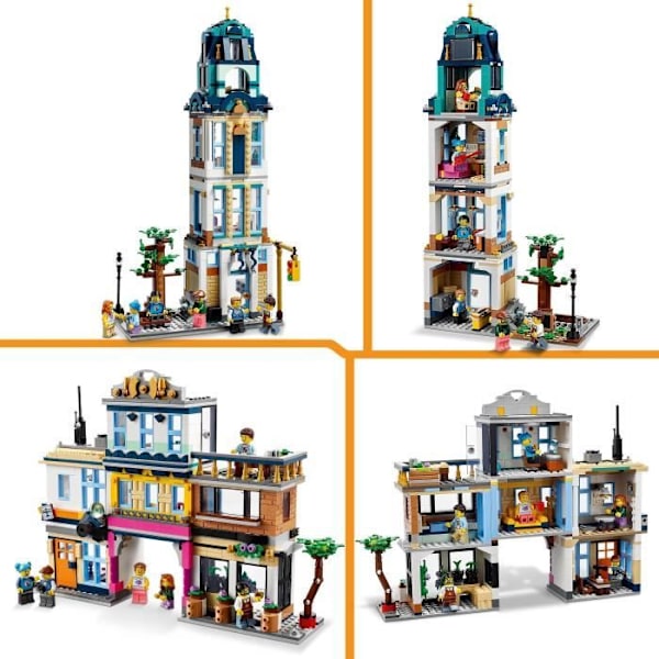 LEGO® Creator 31141 The High Street, Byggleksak med skyskrapa och Market Street, presentidé Flerfärgad