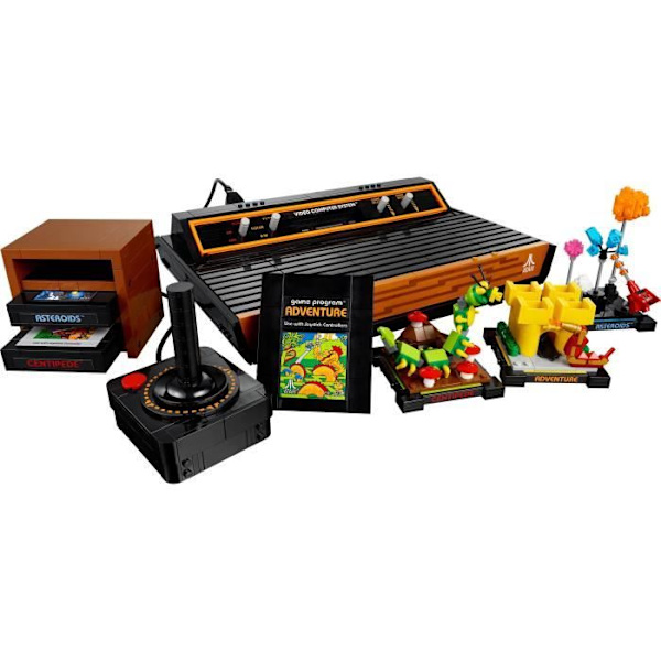 LEGO Icons 10306 Atari 2600, bygbart modelsæt, videolegetøjskonsol, til voksne svart och brun