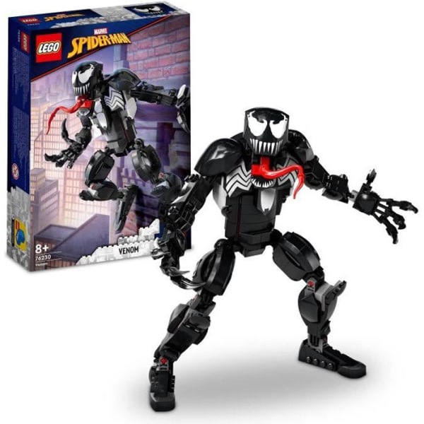 LEGO Marvel 76230 Venom Minifigur, Bygbar Alien Figur, Superheltegave Flerfärgad