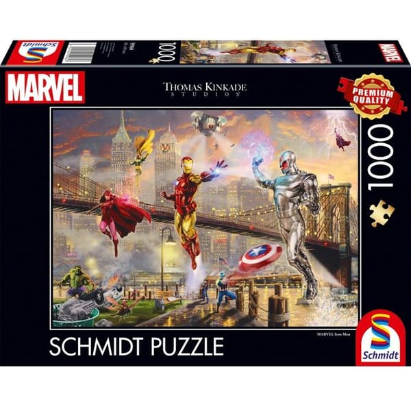 Puslespil - SCHMIDT - Iron Man - 1000 brikker - Karton - 69,3 x 49,3 cm Svart