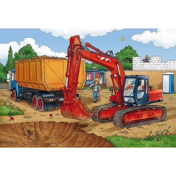 SCHMIDT JA SPIELE Puzzle lapsille - Rakennustyömaalla - 3x24 kpl