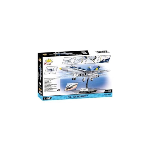 COBI 5810 - F/A-18C HORNET - Byggsats med 538 delar vitt och blått