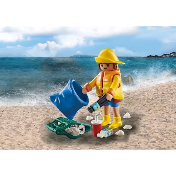 PLAYMOBIL - 71163 - Special Plus Affaldsindsamlingsfrivillig - Gul - Barn - Blandet - 4 år Gul