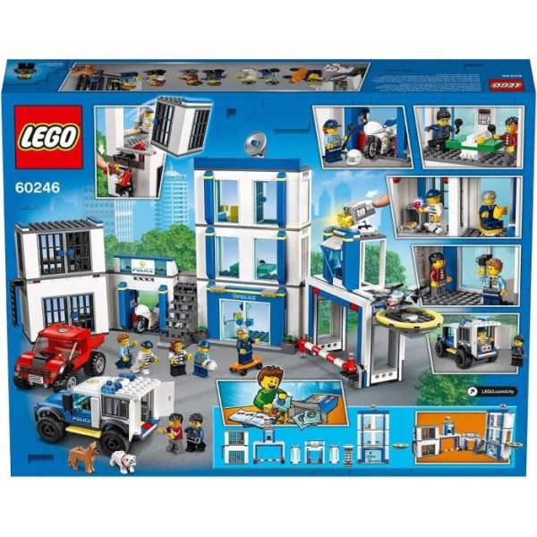 LEGO® City 60246 polisstation, lastbil, motorcykel, minifigurleksaker för barn Flickor Pojkar 6 år+