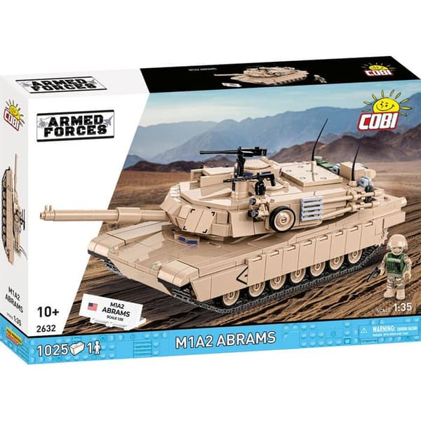 Rakennuslelu - COBI - M1A2 ABRAMS - Beige - 1.25 kg - Kootaan itse beige