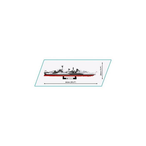 Mallisarja - COBI - 4844 - HMS BELFAST - Muovi - 1 kpl - Kokoa itse Gråblå